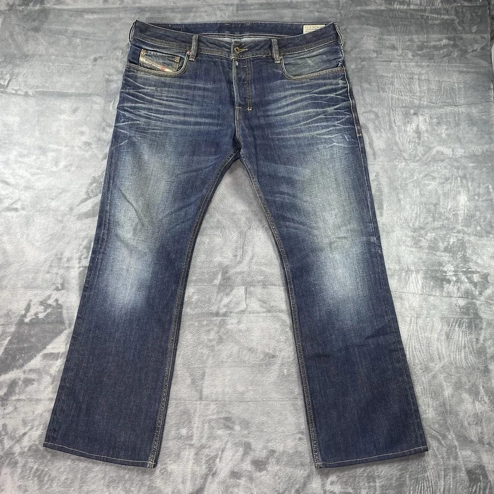 Diesel Zatiny Jeans Selvage Bootcut Mens Size 36x32 Fits 38x31 Blue Wash 0073N